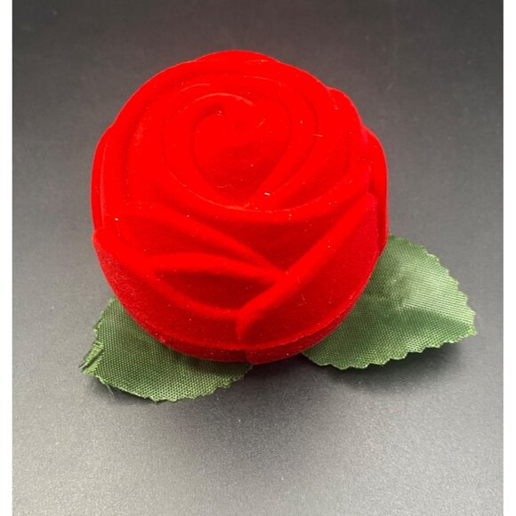 18K GE Gold Plated Dragonfly Ring Champagne CZ Size 7 Red Velvet Rose Gift Box - Picture 8 of 8